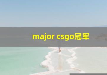 major csgo冠军